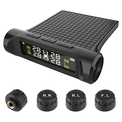 TPMS LCD Car Tire Pressure Monitoring System Security Alarm W/4 External Sensors • $26.09