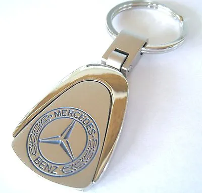 Mercedes Benz Key Chain Ring Fob C300 Glb300 E Eqe Glc Class 2023 2024 Chrome • $9.59