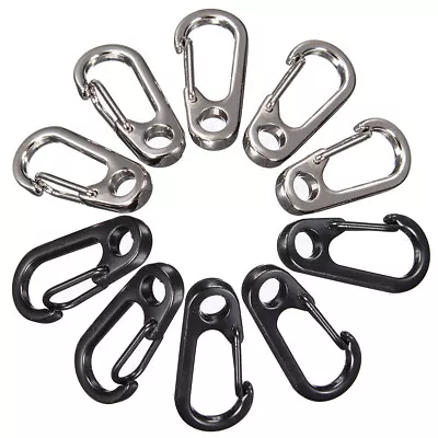 10pcs Paracord Mini Carabiner Snap Spring Clips Hooks Keyring EDC Survival Tools • $3.23