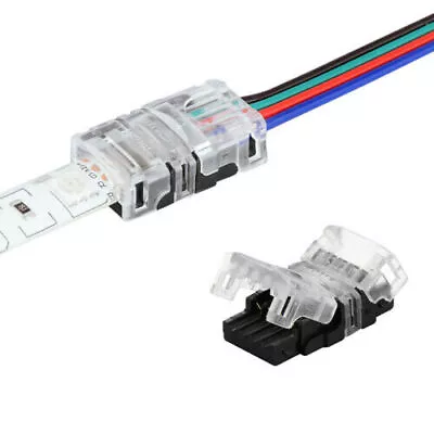 1-100Pcs Wire To LED Strip Solderless Connector Adapter For 5630 5050 2835 Light • $10.99