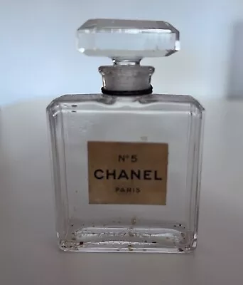 Vintage Collectible No 5 CHANEL Paris Glass Perfume Bottle Made In France Empty • $50