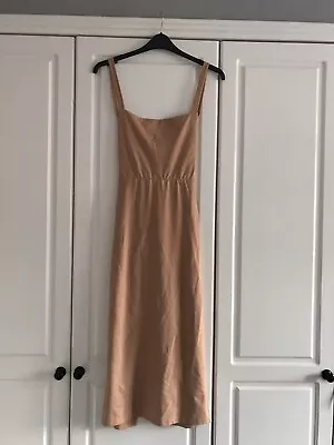 £55 • Buy LPA Cut Out Body Con Tube Dress Size Medium In Tan Worn Once Excellent Con