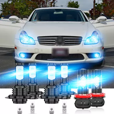 For Mercedes-Benz CLS550 2007-2009-2011 - 6x LED Headlight+Fog Light Bulbs • $35.99