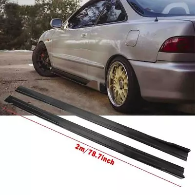 For Acura Integra Hatchback 78.7”Side Skirts Extension Rocker Panel Lip Carbon • $62.95