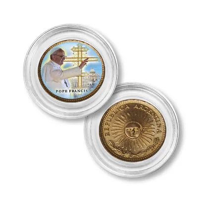 Pope Francis Colorized 2013 Argentine Peso Commemorative Coin • $4.95