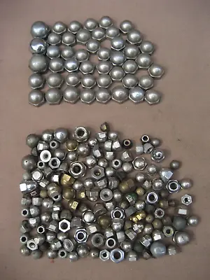 Lot Of VTG Brass Steel Nuts Caps Chandelier Lamp Light Restoration Parts 484C • $40