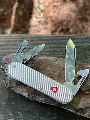 Victorinox Cadet Original Ribbed Alox Swiss Army Knife Old Cross 84mm • $149.95