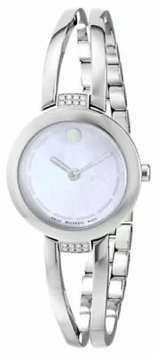 MOVADO 0606813 Amorosa Duo Mother Of Pearl Dial Bangle Diamond Ladies Watch • $561.35