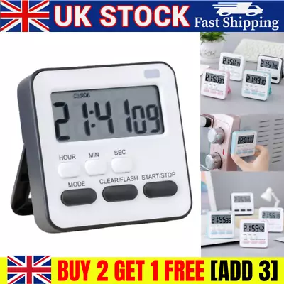 Kitchen LCD Kitchen Cooking Digital Timer Count Down Up Clock Flashing Magnetic • £1.99