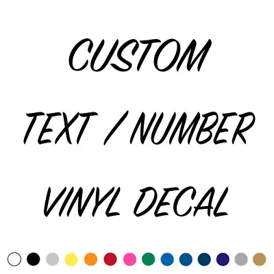 Custom Text Decal Car Truck Lettering Business Name Number Vinyl Sign Decals Xb • $7.95