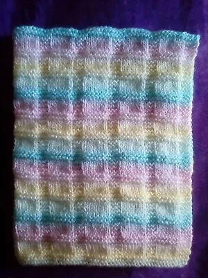 Hand Knitted Baby Blanket • £6.50