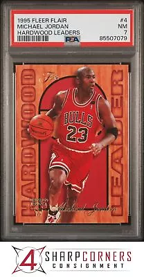 1995 Fleer Flair Hardwood Leaders #4 Michael Jordan Hof Psa 7 K3920306-079 • $9.99