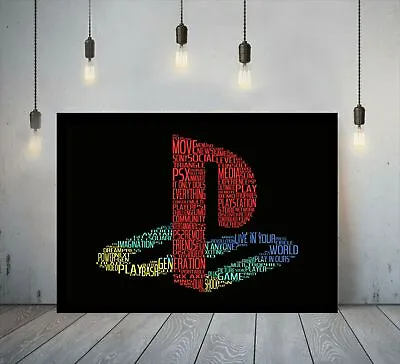 Playstation Gaming Canvas Printed Wall Art Gamer Print Deep Box Framed Picture • £12.74