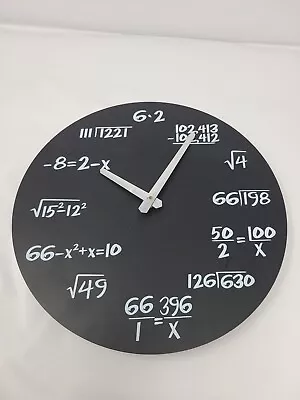 Mathematical Equation Math Quiz Black Board Home Wall Clock  • $19.95