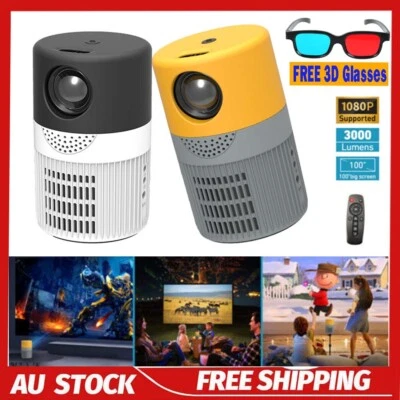 $11.85 • Buy HD 1080P Portable Mini Projector LED USB-HDMI AV Home Theater Cinema Multimedia
