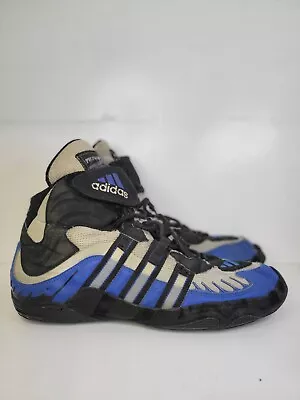 Vintage Adidas Protactic Wrestling Shoes Men's 12 Blue RARE Boxing Combat Speeds • $80