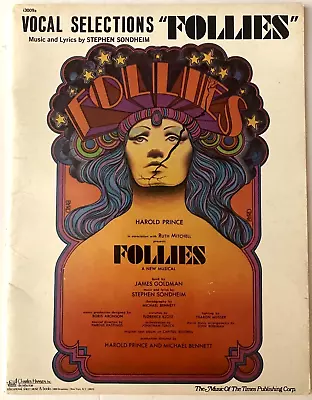 Vocal Selections Follies By Stephen Sondheim 1971 Music Book • $18