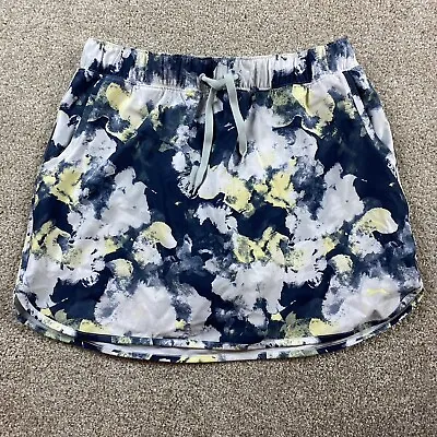 $18 • Buy Slazenger Womens Golf Skort M Gray Yellow Watercolor Skirt Drawstring