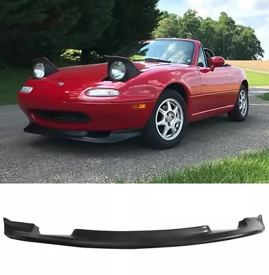 For 90-97 Mazda Miata Gv Pu Black Add-on Front Bumper Lip Spoiler Chin • $59.73