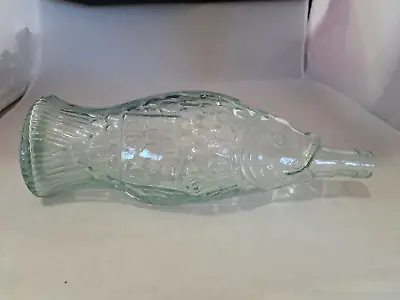 Vintage Glass Fish Bottle Wine Bottle 13  Tall • $19.95