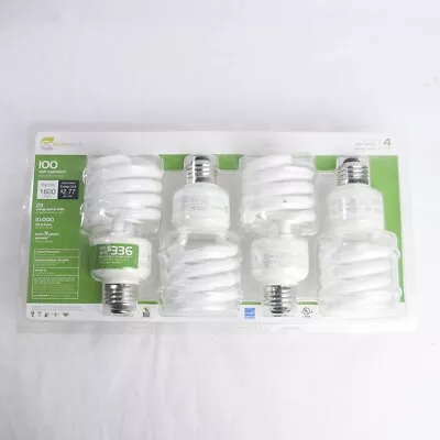 Ecosmart Bulb 100W Twist Swirl Screw In Light Bulbs 4 Pk - Soft Warm White • $10