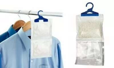 Hanging Wardrobe Dehumidifier Bags Condensation Mould Mildew Damp Traps For Home • £3.78