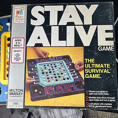 $25 • Buy Vintage 1971 Stay Alive Milton Bradley Survival Marble Game- Look At Pictures