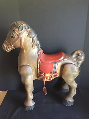 Antique Vintage Pressed Steel Toy Ride On Horse Mobo Bronco Made In England • $350