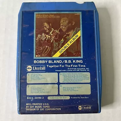 BOBBY Blue BLAND B.B. KING Together Again Live 8 Track Tape UNTESTED • $15