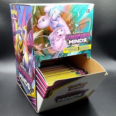 Pokemon Sun & Moon Unified Minds Booster 3 Card Gravity Box Complete 96 Packs • $500