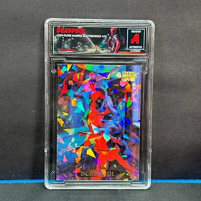 1994 Fleer Marvel Masterpieces Deadpool #28 Altered Cracked Ice Refractor • $15