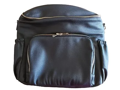 Alcmena Nappy Bag Black Back Pack With Kookaburra Lining • $40