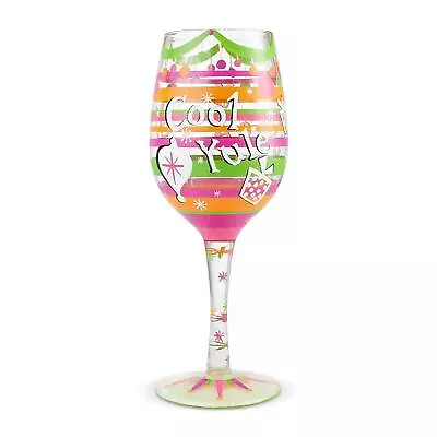 Decorated Wine Glass Festive Christmas Hand Painted Bright Xmas Gift Idea Lolita • £18.99