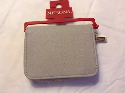 Merona Small Zippered Faux Leather Wallet Drizzle Gray In Color • $5.99