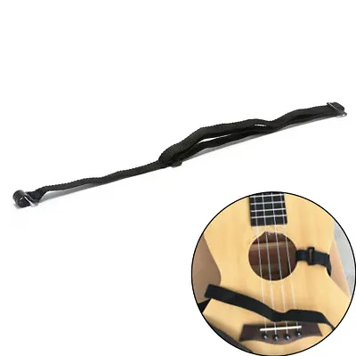 $4.41 • Buy Adjustable Ukulele Strap Guitar Instrument Hook Black Guitar AccessoriesBD$i