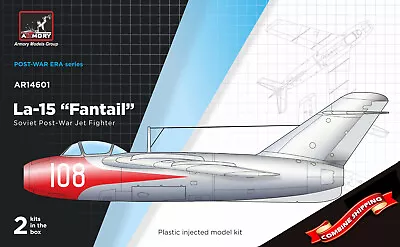 Armory 14601 La-15  Fantail  Soviet Post-war Jet Fighter Scale Model Kit 1/144 • $14.68