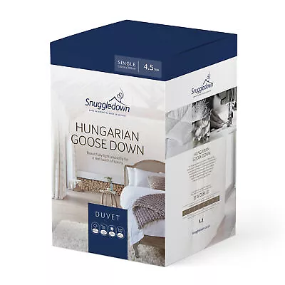 Snuggledown Sumptuous Hungarian Goose Down 4.5 Tog Summer Cool Duvet Single • £85.10