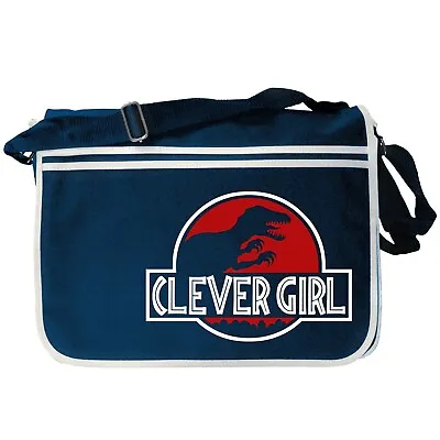 Clever Girl Velociraptor Jurassic Parody Canvas Satchel Messenger Shoulder Bag • £18.95