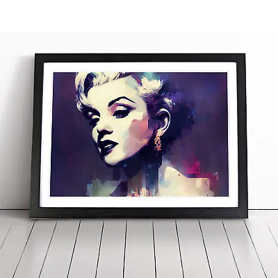 Pastel Marilyn Monroe Abstract Wall Art Print Framed Canvas Picture Poster Decor • £24.95