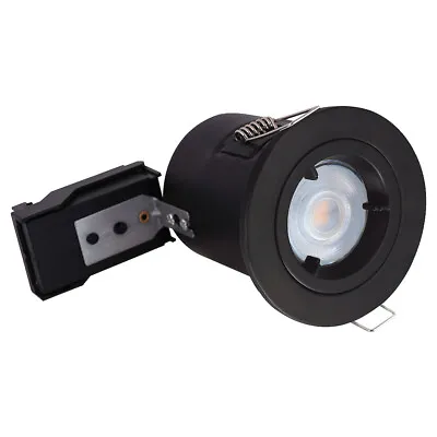 Matt Black GU10 Downlights - Fixed Adjustable Or IP65 Shower LED Compatible • £8.98