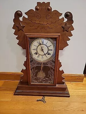 Antique Waterbury  Kitchen Mantel Clock 8-Day Hargrave - AS-IS • $219.11