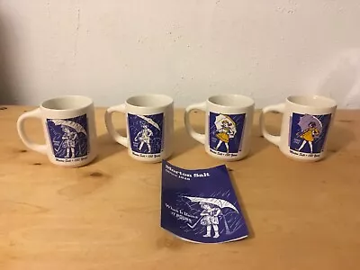 4 Vintage 1914 1921 1956 1968 Morton Salt Girl Coffee Cup Set Mugs. NIB No Box • $19.99