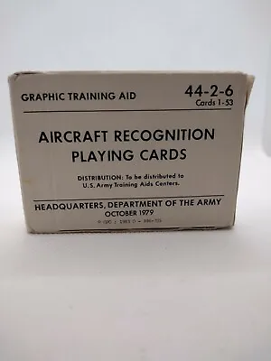 $10 • Buy Sealed Vintage 1979 US Army Aircraft Recognition Playing Cards Deck 44-2-6