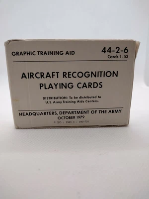 $10 • Buy Sealed Vintage 1979 US Army Aircraft Recognition Playing Cards Deck 44-2-6