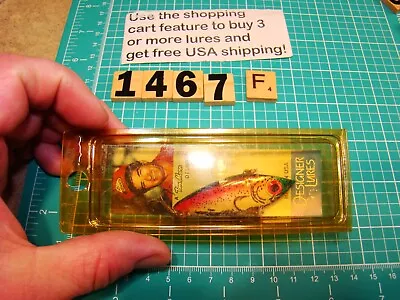 V1467 F Rare Tom Mann's Rainbow Trout Color  New On Card Fishing Lure • $9.95