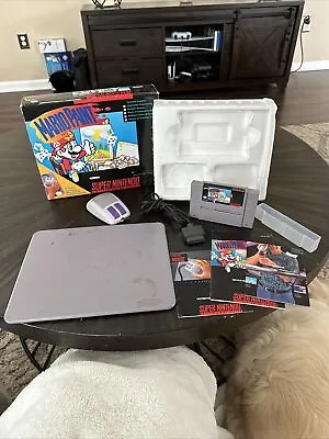 Super Nintendo SNES Mario Paint In Box W/ Mouse & Mouse Pad • $86
