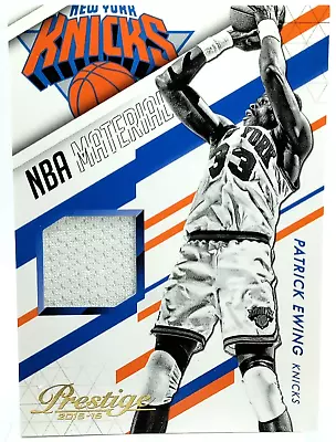 Patrick Ewing Game Worn Patch Jersey 2015-16 Prestige NBA Materials Knicks HOF • $4.99