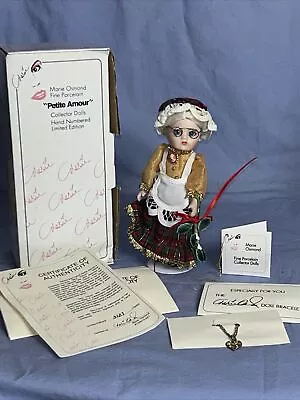 Marie Osmond Porcelain Doll Petite Amour MRS. CLAUS Limited Edition W/COA • $12.99