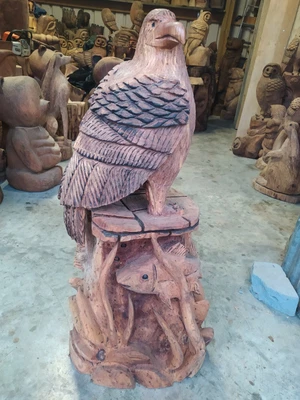 £450 • Buy Great Christmas Gift Idea Eagle Fish  Sussex Chainsaw Carving Garden Wooden Art