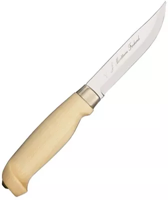 Marttiini Lynx 129 4 1/4  Stainless Steel Birch Handle Fixed Knife 129010 • $45.50